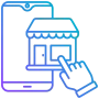 Smartphone with Android app interface showing mobile application services and development in India