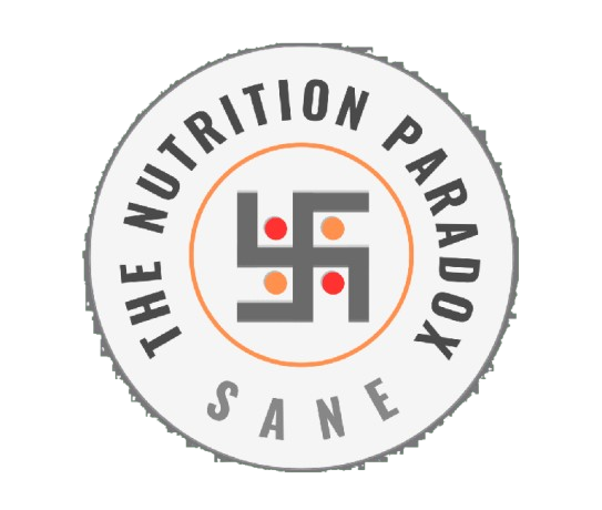 The Nutrition Paradox SANE Health and Wellness Brand Logo The Nutrition Paradox SANE logo with circular badge design representing health and nutrition brand