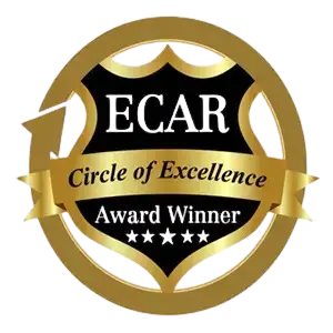 ECAP Circle of Excellence Award Badge for Outstanding Performance Gold ECAP Circle of Excellence award badge representing recognition for outstanding performance